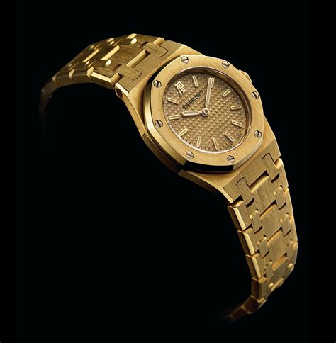 audemars piguet royal oak ladies gold watch|Audemars Piguet royal oak cost.